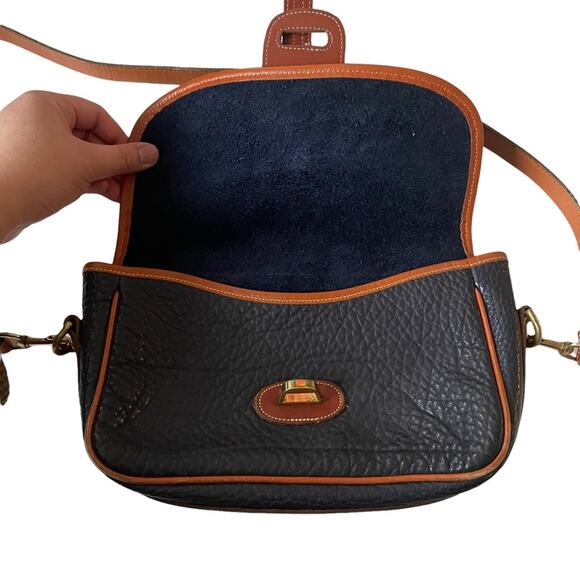 Dooney and Bourke All Weather Equestrian Crossbody Bag Navy Blue Vintage 90 EUC - Picture 13 of 15